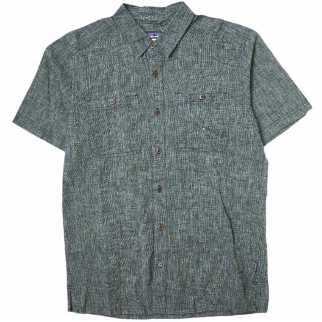 patagonia(パタゴニア)のPATAGONIA パタゴニア 12SS M'S MIGRATION HEMP SHIRT メンズ・マイグレーション・ヘンプ・シャツ 53138 S AZB(ネイビー) 半袖 リネン トップス【新古品】【中古】【PATAGONIA】 メンズのトップス(シャツ)の商品写真