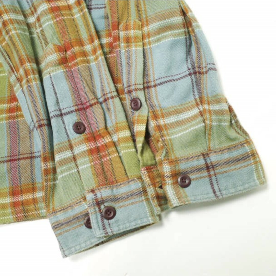 patagonia(パタゴニア)のPATAGONIA パタゴニア 12AW M's Fjord Flannel Shirt メンズフィヨルドフランネルシャツ 53947 S CJS(オレンジ/ブルー) 長袖 オーガニックコットン チェック トップス【中古】【PATAGONIA】 メンズのトップス(シャツ)の商品写真