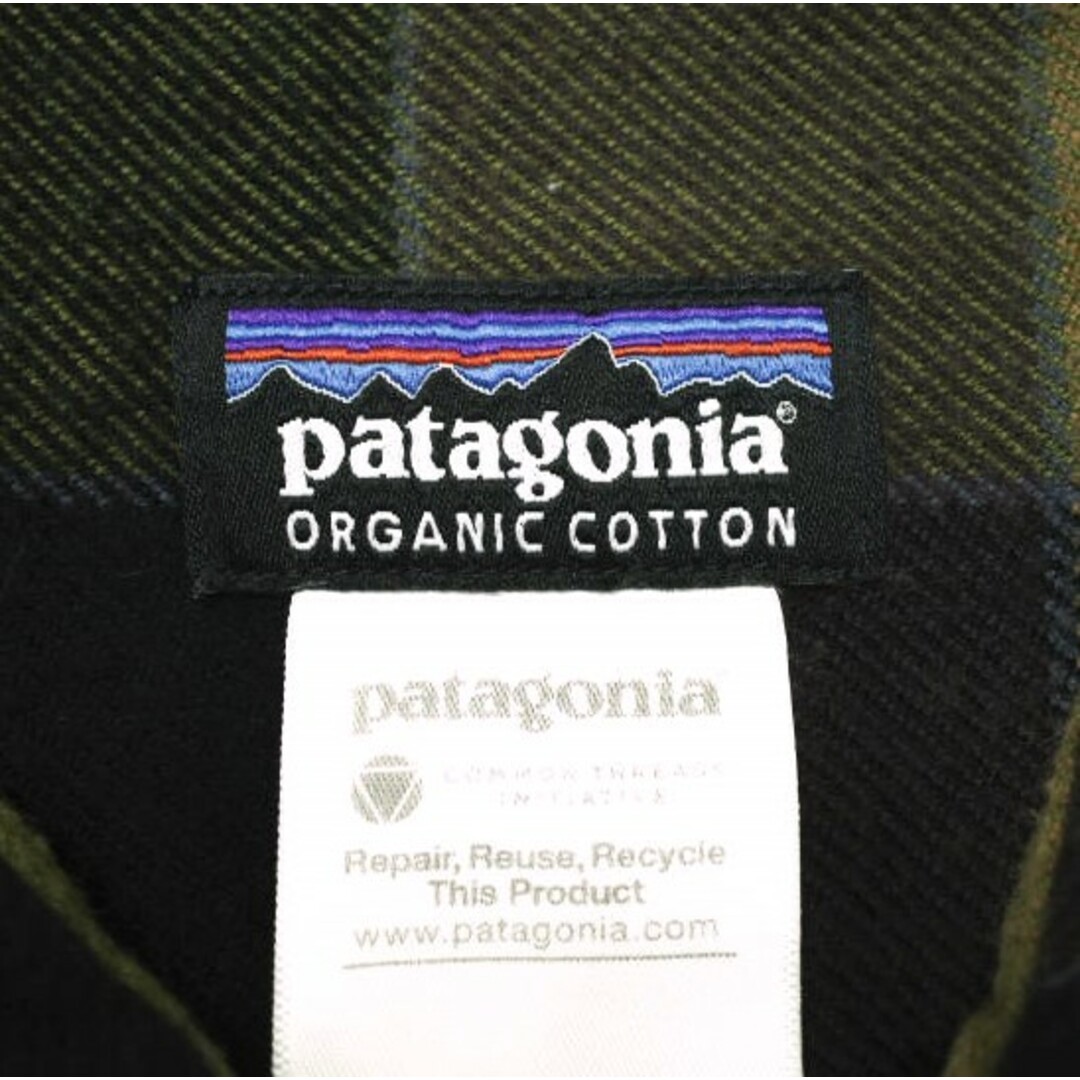 patagonia(パタゴニア)のPATAGONIA パタゴニア 11AW M's Fjord Flannel Shirt メンズフィヨルドフランネルシャツ 53947 S LBK(オリーブ/パープル) 長袖 オーガニックコットン チェック トップス【中古】【PATAGONIA】 メンズのトップス(シャツ)の商品写真