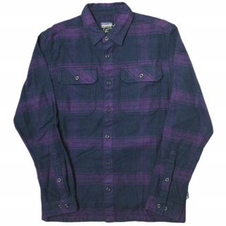 パタゴニア(patagonia)のPATAGONIA パタゴニア 20AW M's Fjord Flannel Shirt メンズフィヨルドフランネルシャツ 53947 S Burlwood Purple(BUPU) 長袖 オーガニックコットン チェック トップス【新古品】【中古】【PATAGONIA】(シャツ)