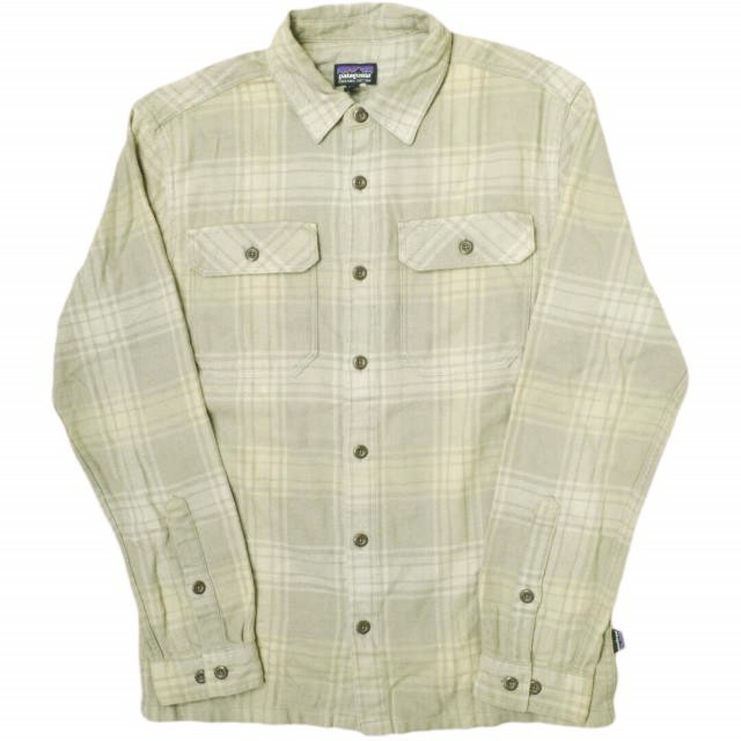 patagonia(パタゴニア)のPATAGONIA パタゴニア 19AW M's Long-Sleeved Natural Dye Fjord Flannel Shirt メンズ・ロングスリーブ・ナチュラル・ダイ・フィヨルド・フランネル・シャツ 53510 S SDHG(ベージュ) 長袖 オーガニックコットン チェック トップス【新古品】【中古】【PATAGONIA】 メンズのトップス(シャツ)の商品写真