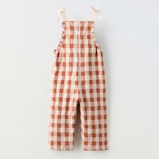 ザラキッズ(ZARA KIDS)のギンガムチェックオーバーオール(ワンピース)