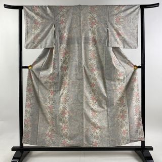 紬 身丈156.5cm 裄丈62.5cm 正絹 秀品 【中古】(着物)