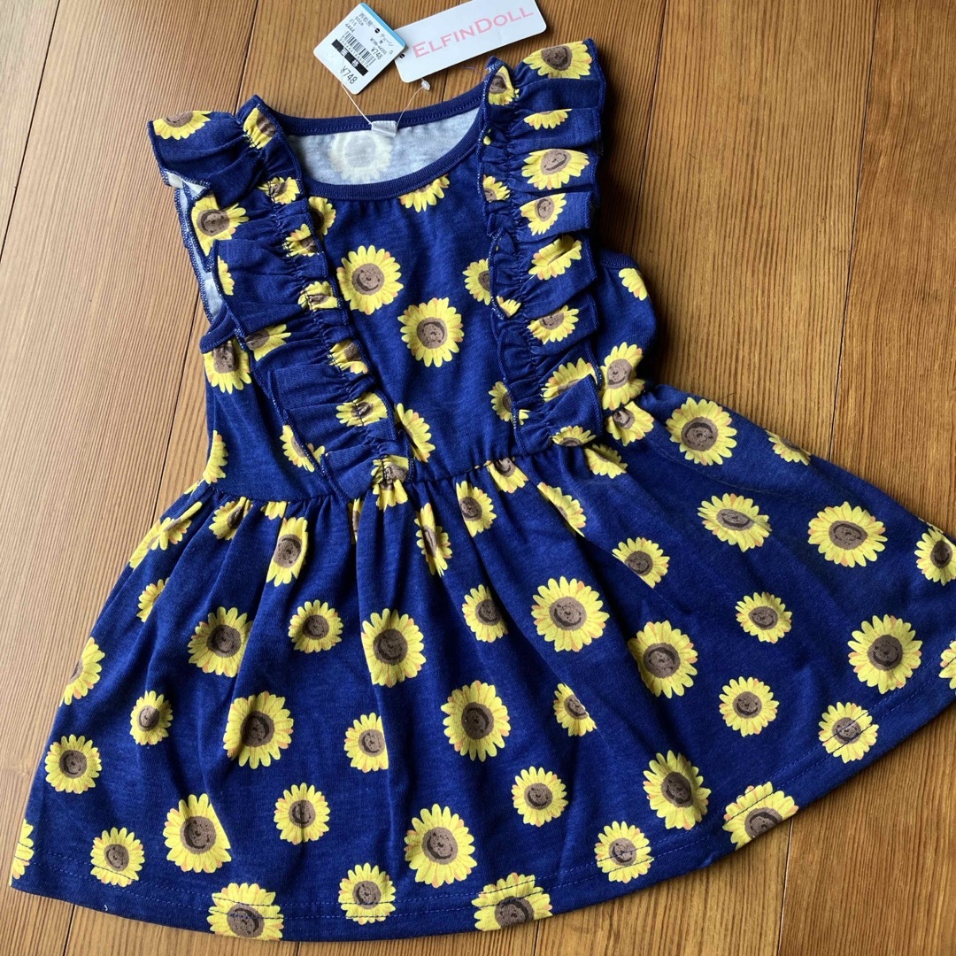 西松屋(ニシマツヤ)の90 夏物ワンピース キッズ/ベビー/マタニティのキッズ服女の子用(90cm~)(ワンピース)の商品写真