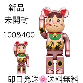 BE@RBRICK - 新品未開封 BE＠RBRICK 招き猫 ペコちゃん 桃金 100% & 400%