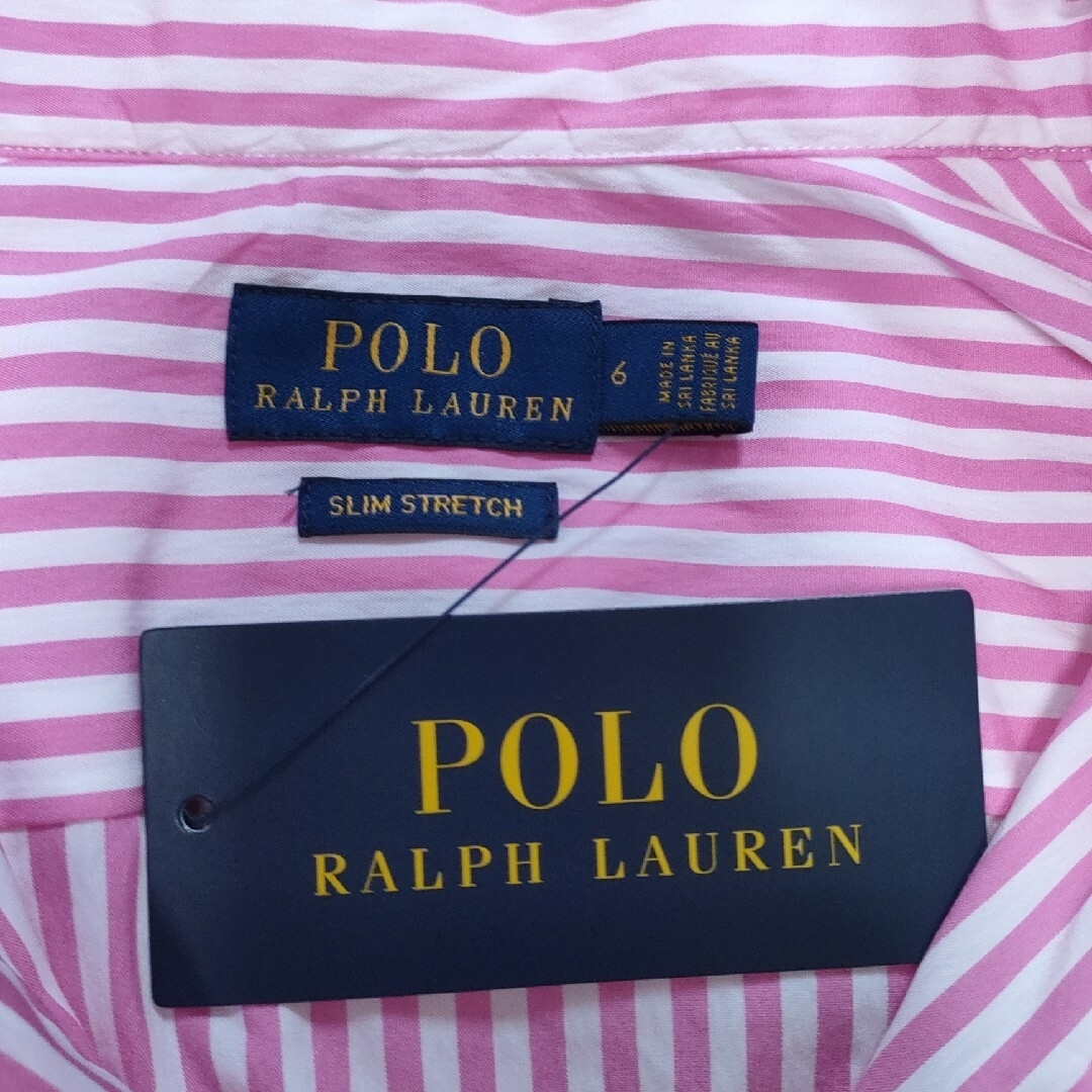 POLO RALPH LAUREN(ポロラルフローレン)の新品　 ポロラルフローレン ストライプシャツ  ポニー刺繍 M　Ｌ レディースのトップス(シャツ/ブラウス(長袖/七分))の商品写真