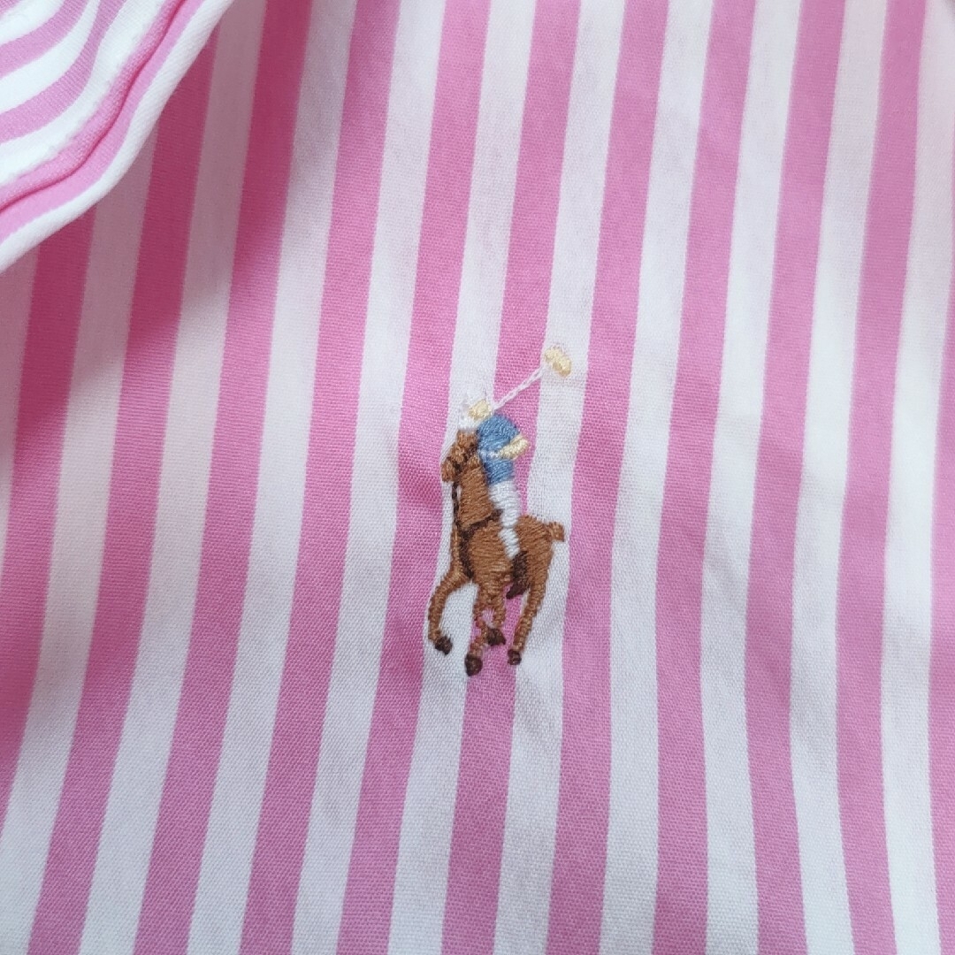 POLO RALPH LAUREN(ポロラルフローレン)の新品　 ポロラルフローレン ストライプシャツ  ポニー刺繍 M　Ｌ レディースのトップス(シャツ/ブラウス(長袖/七分))の商品写真