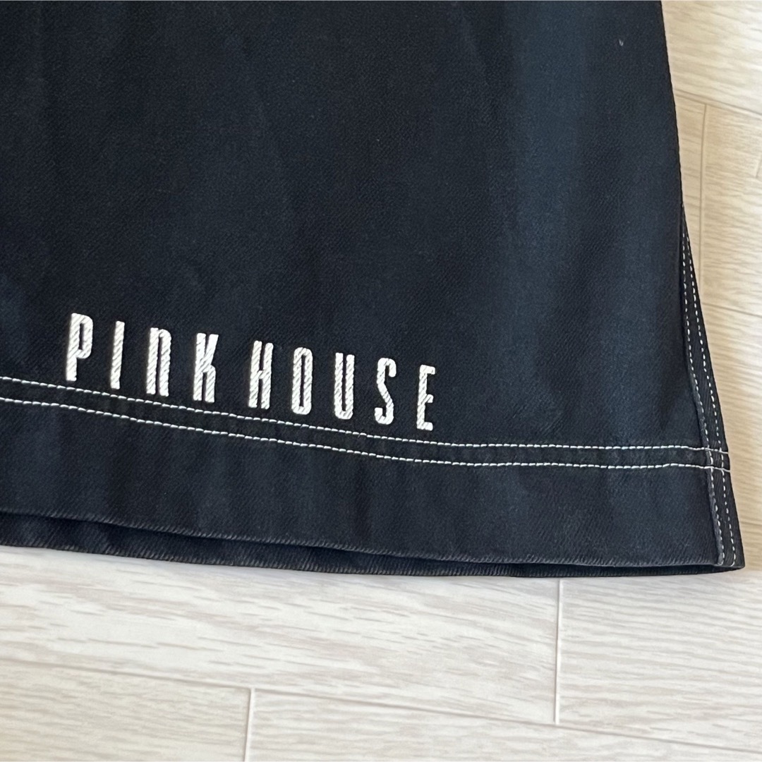 PINK HOUSE(ピンクハウス)のピンクハウス PINK HOUSE ホワイトステッチ Aライン ロングスカート レディースのスカート(ロングスカート)の商品写真