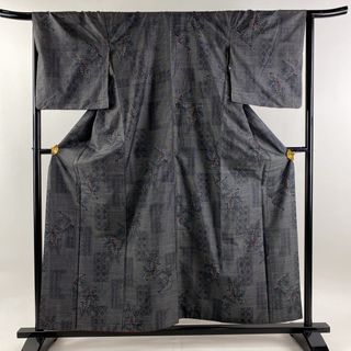 紬 身丈158cm 裄丈66cm 正絹 秀品 【中古】(着物)