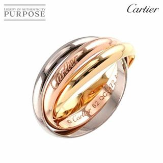 カルティエ(Cartier)のカルティエ Cartier トリニティ MM #62 リング K18 YG WG PG 3連 スリーゴールド 3カラー 750 指輪【証明書付き】VLP 90222834(リング(指輪))