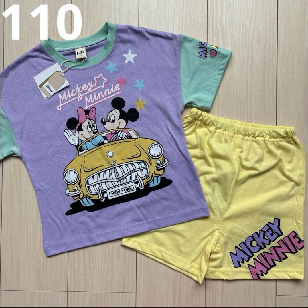 Disney(ディズニー)の【ディズニー】リトシー ミッキー☆ミニー セットアップ Tシャツ☆ズボン 110 キッズ/ベビー/マタニティのキッズ服男の子用(90cm~)(Tシャツ/カットソー)の商品写真