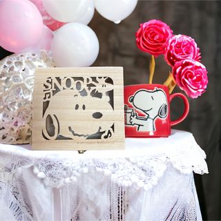 スヌーピー(SNOOPY)のSNOOPY  木箱&マグカップ　母の日プレゼント　普段使い　大切な物入れ(その他)