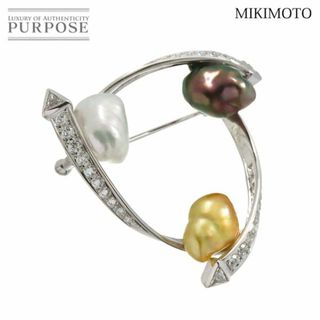 ミキモト(MIKIMOTO)のミキモト MIKIMOTO バロック真珠 ダイヤ 1.20ct ブローチ K18 WG ホワイトゴールド 750 パール VLP 90227711(ブローチ/コサージュ)