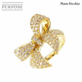 ポンテヴェキオ(PonteVecchio)のポンテヴェキオ Ponte Vecchio 11号 リング ダイヤ 1.15ct K18 YG イエローゴールド 750 指輪 リボン VLP 90228204(リング(指輪))