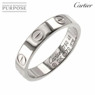 カルティエ(Cartier)のカルティエ Cartier ミニラブ #48 リング K18 WG ホワイトゴールド 750 指輪【証明書付き】 VLP 90228224(リング(指輪))