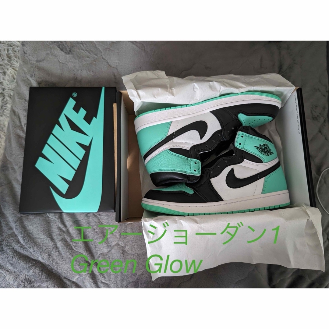 NIKE(ナイキ)の新品未使用 Nike AirJordan レトロ1 OG Green Glow メンズの靴/シューズ(スニーカー)の商品写真