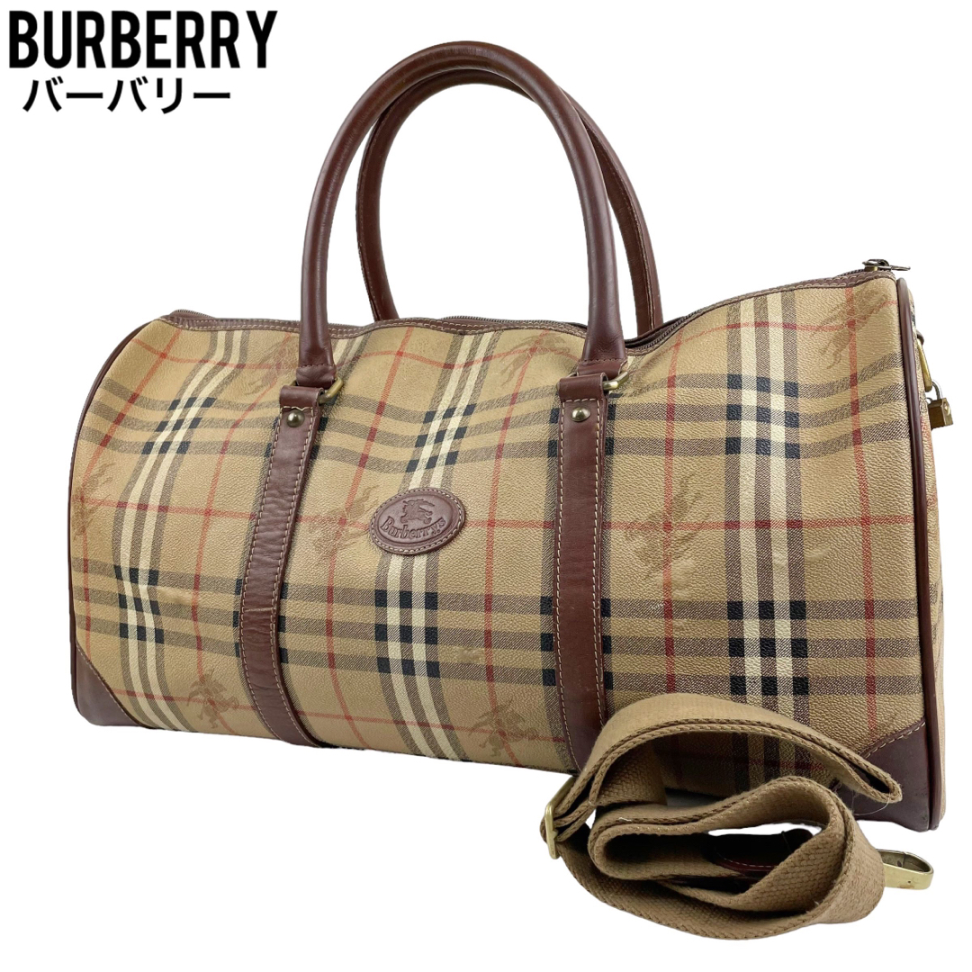 BURBERRY(バーバリー)の良品　Burberry バーバリー ボストンバッグ　ノバチェック 旅行　大容量 レディースのバッグ(ボストンバッグ)の商品写真