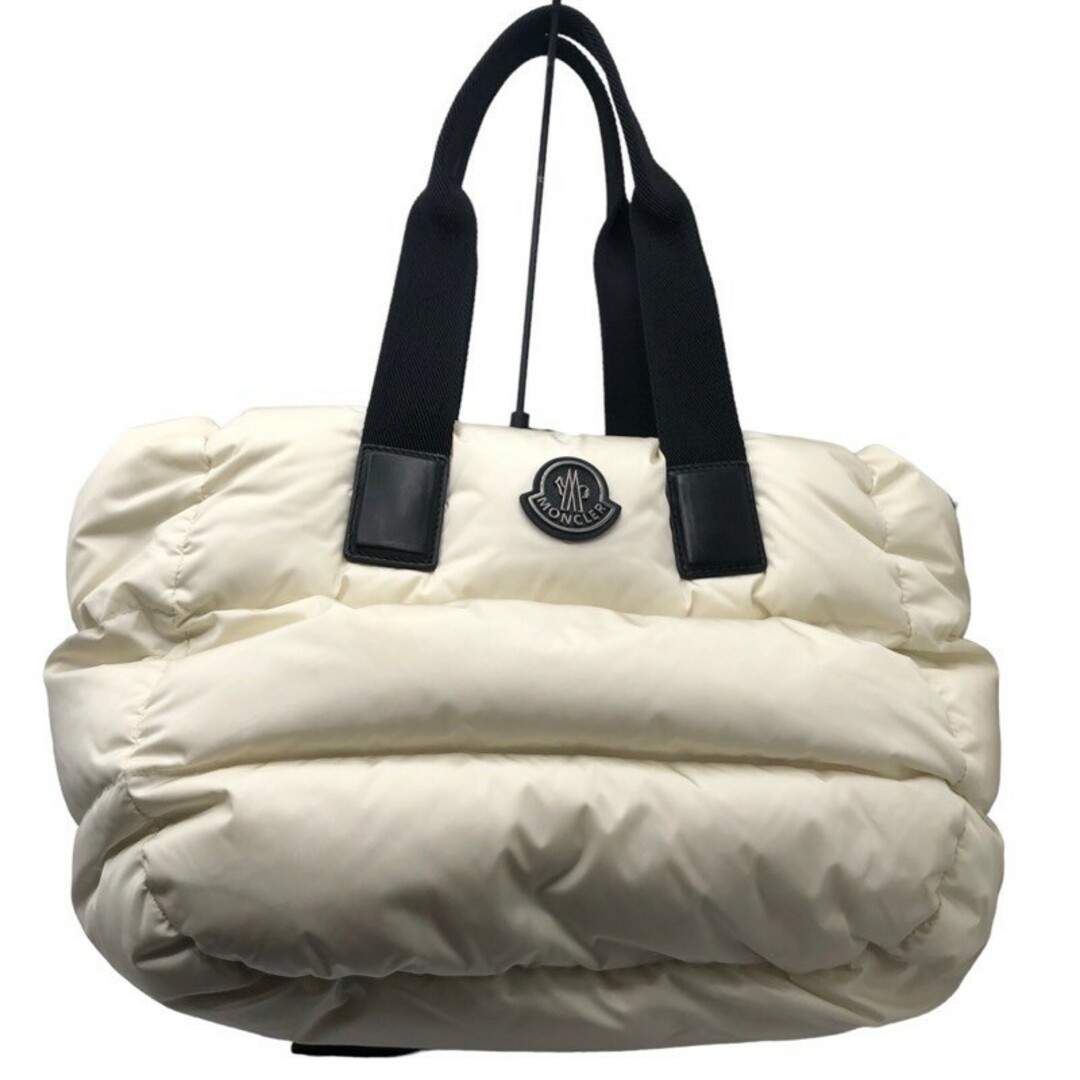 MONCLER(モンクレール)の　モンクレール MONCLER CARADOC バデットトート 5L00010 ホワイト×SV金具 ナイロン レディース トートバッグ レディースのバッグ(トートバッグ)の商品写真