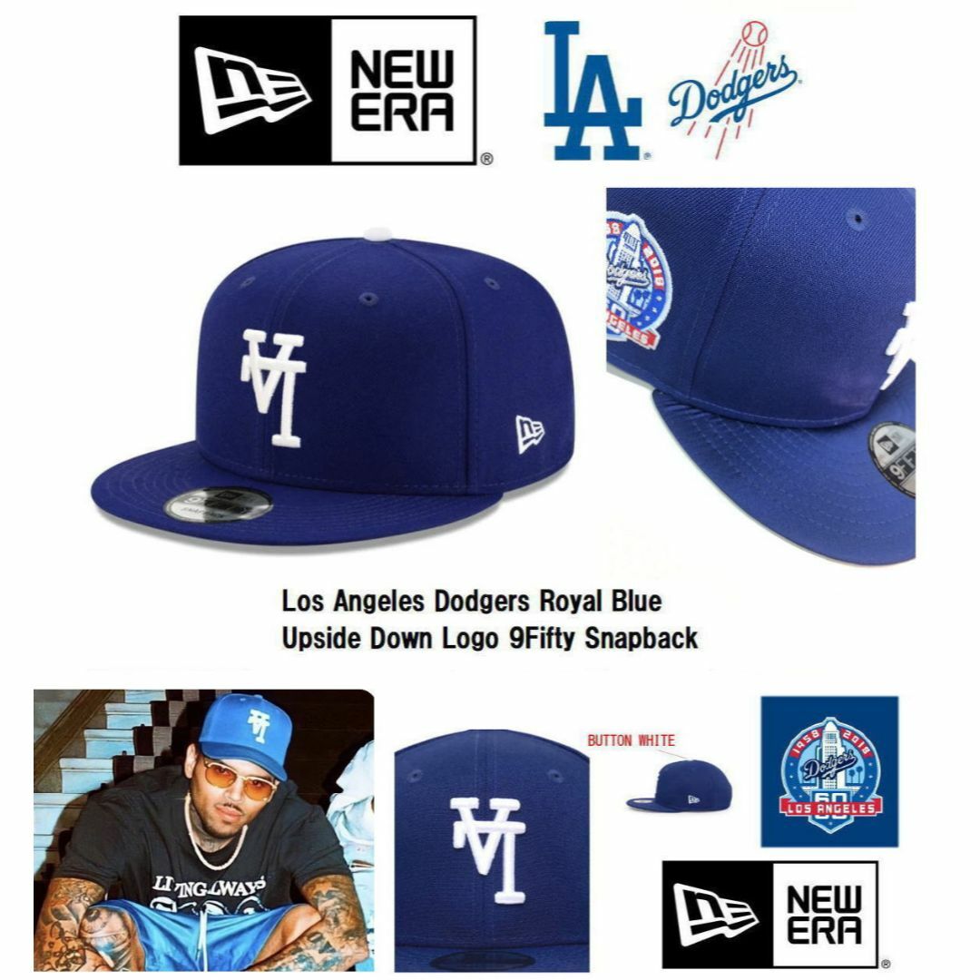 NEW ERA(ニューエラー)の大谷翔平選手LAドジャース アップサイドダウンロゴ スナップバックキャップ メンズの帽子(キャップ)の商品写真
