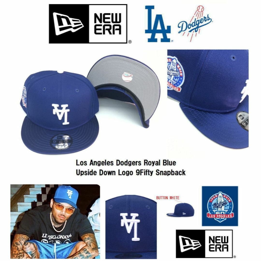 NEW ERA(ニューエラー)の大谷翔平選手LAドジャース アップサイドダウンロゴ スナップバックキャップ メンズの帽子(キャップ)の商品写真