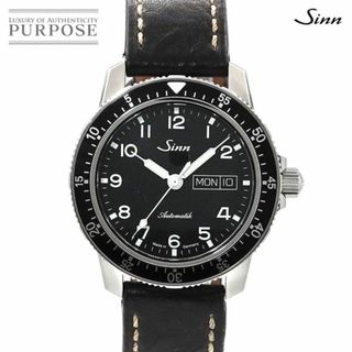 シン(SINN)のジン Sinn パイロットウォッチ 104 ST SA A メンズ 腕時計 デイデイト ブラック 裏スケルトン オートマ 自動巻き Chronograph VLP 90219990(腕時計(アナログ))