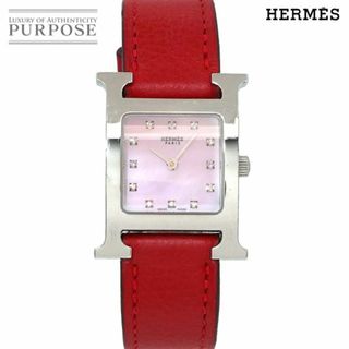 エルメス(Hermes)のエルメス HERMES Hウォッチ HH1 210 レディース 腕時計 12P ダイヤ ピンクシェル クォーツ ウォッチ H Watch VLP 90232684(腕時計)