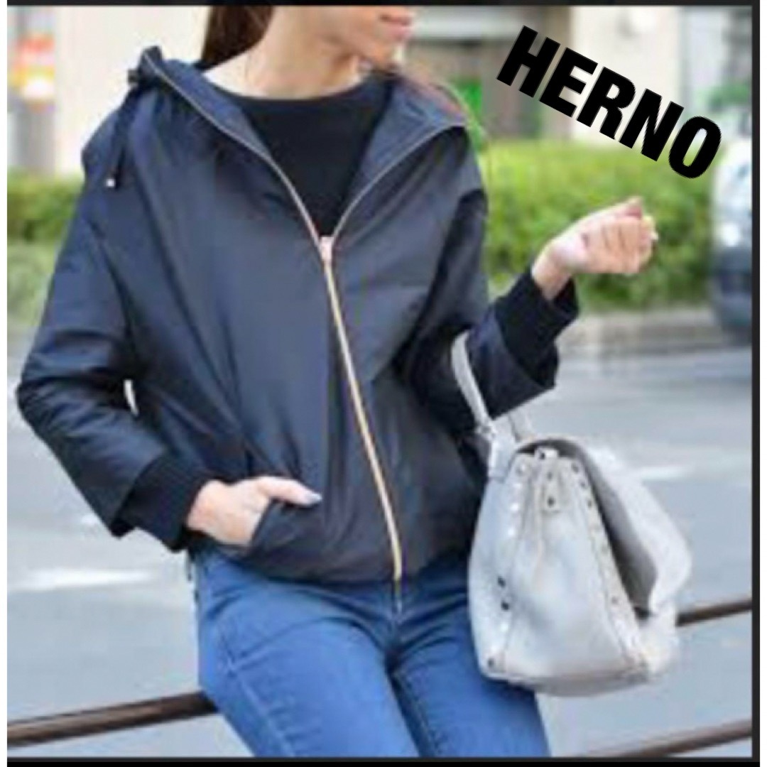 HERNO(ヘルノ)の【美品】ヘルノHERNO スプリングコート　モッズ　ブルゾン レディースのジャケット/アウター(ブルゾン)の商品写真