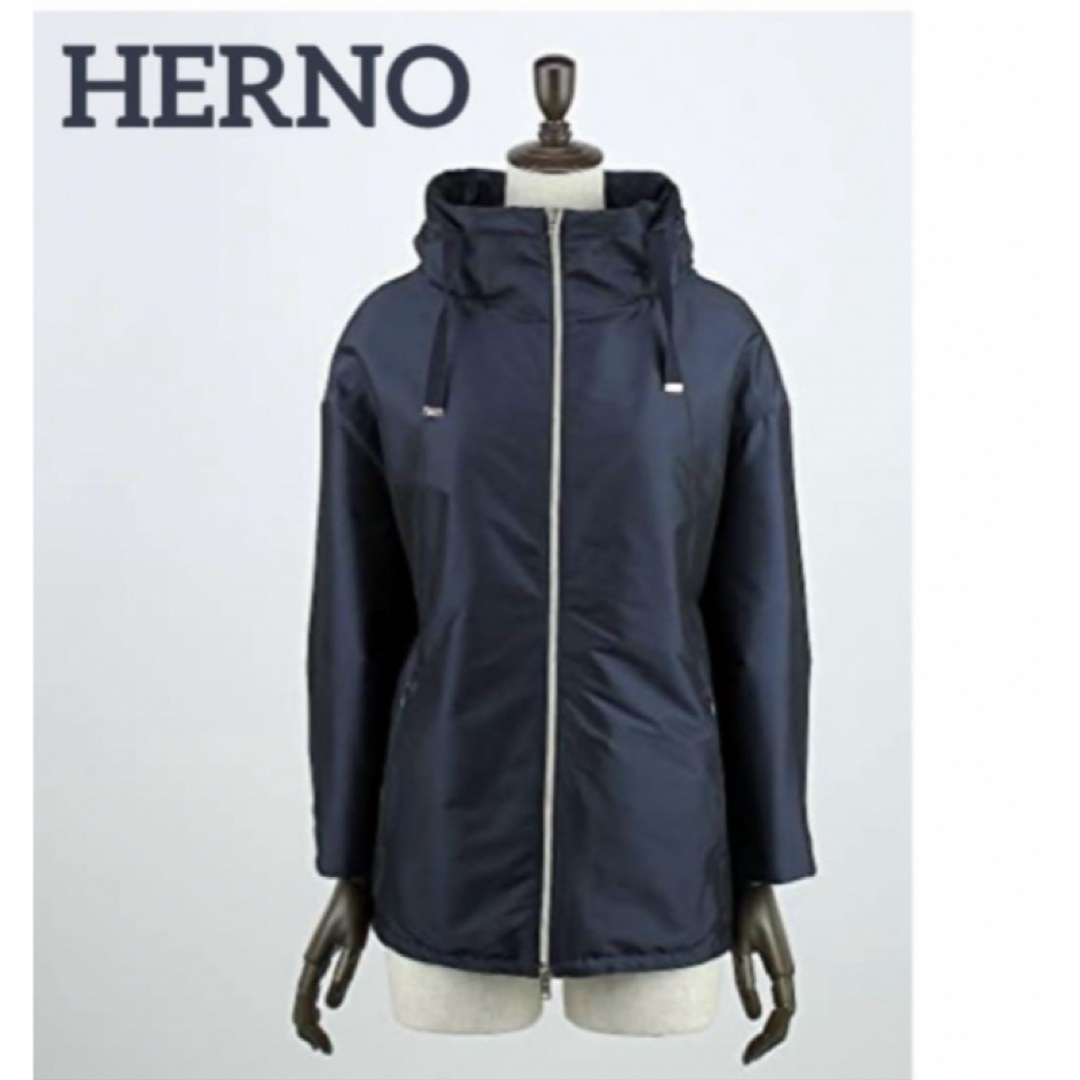 HERNO(ヘルノ)の【美品】ヘルノHERNO スプリングコート　モッズ　ブルゾン レディースのジャケット/アウター(ブルゾン)の商品写真