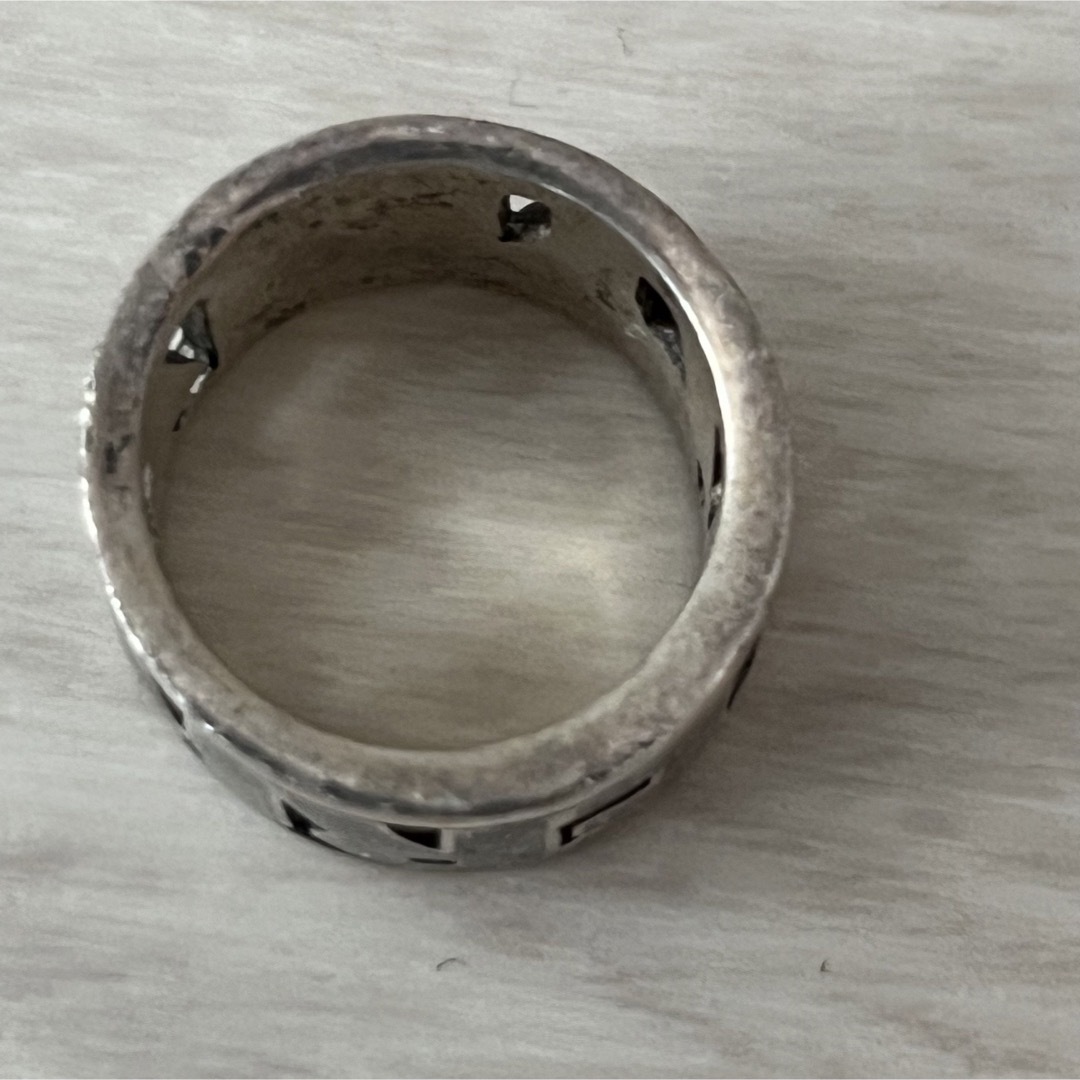 HYSTERIC GLAMOUR(ヒステリックグラマー)のヒステリックグラマー ロゴリング シルバー925 ラメ加工 指輪 希少 ヒス 夏 レディースのアクセサリー(リング(指輪))の商品写真