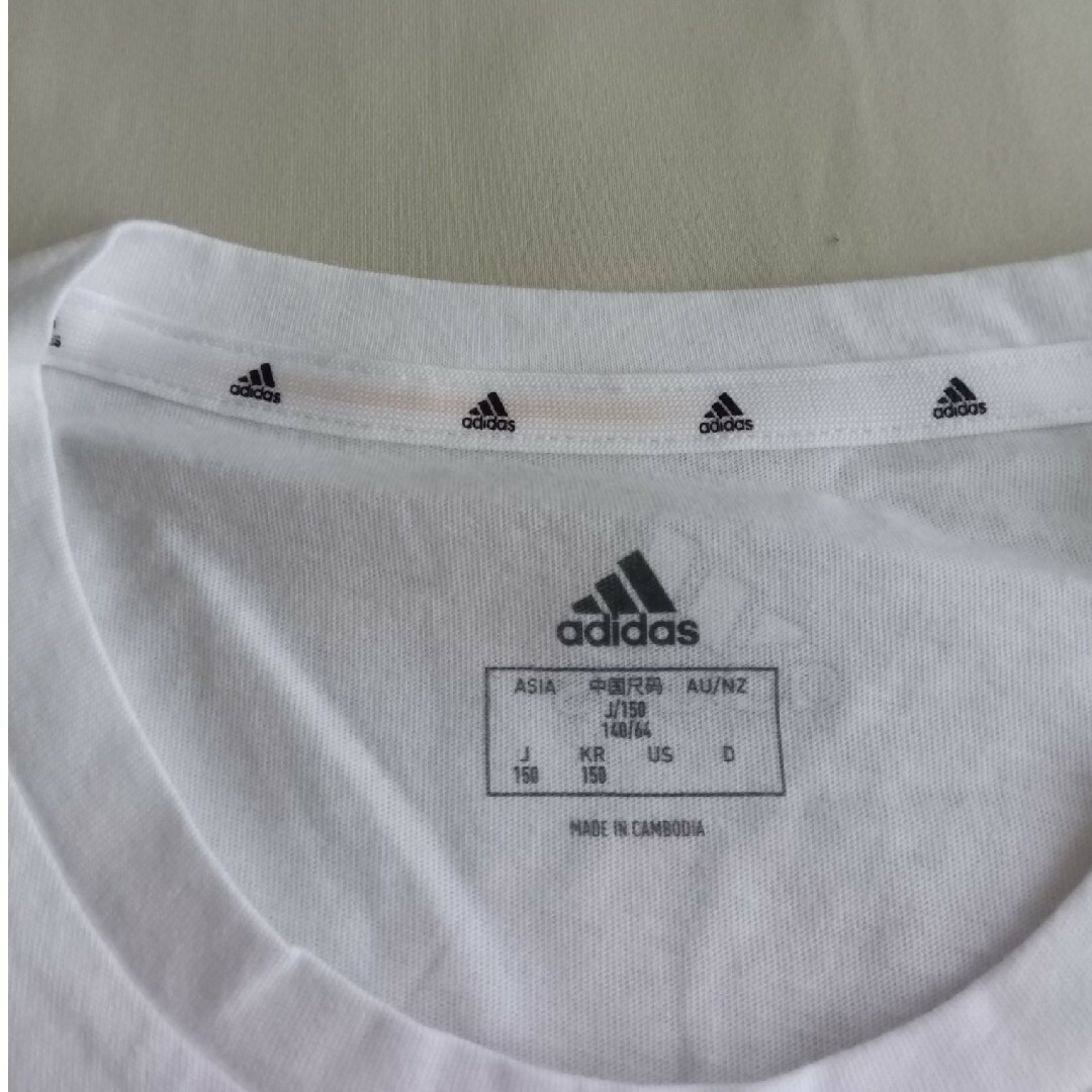 adidas(アディダス)のadidas  Tシャツ  半袖 キッズ/ベビー/マタニティのキッズ服女の子用(90cm~)(Tシャツ/カットソー)の商品写真