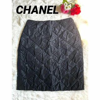 シャネル(CHANEL)のシャネル　chanel 総柄　スカート　ココマーク　ロゴ　キルティング(ミニスカート)
