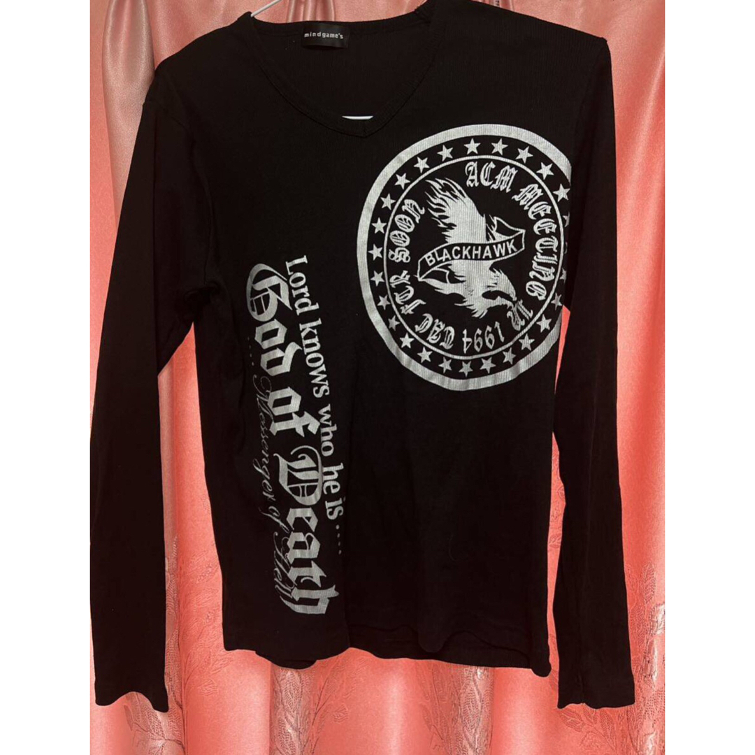 極美品　mind game‘s 長袖Tシャツ（黒) サイズLL 送料無料 レディースのトップス(シャツ/ブラウス(長袖/七分))の商品写真
