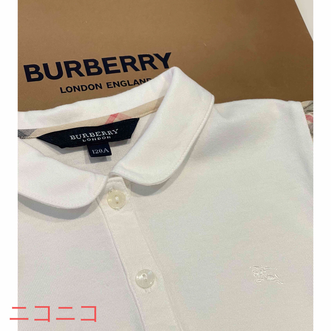 BURBERRY(バーバリー)のバーバリーチルドレン　ポロシャツ　120㎝　美品です！ キッズ/ベビー/マタニティのキッズ服女の子用(90cm~)(Tシャツ/カットソー)の商品写真