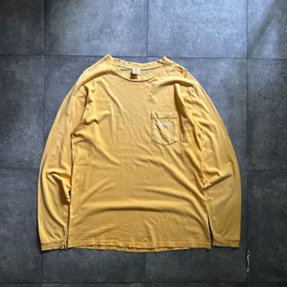 パタゴニア(patagonia)の90s パタゴニア ロンt USA製 M イエロー オーガニックコットン(Tシャツ/カットソー(七分/長袖))