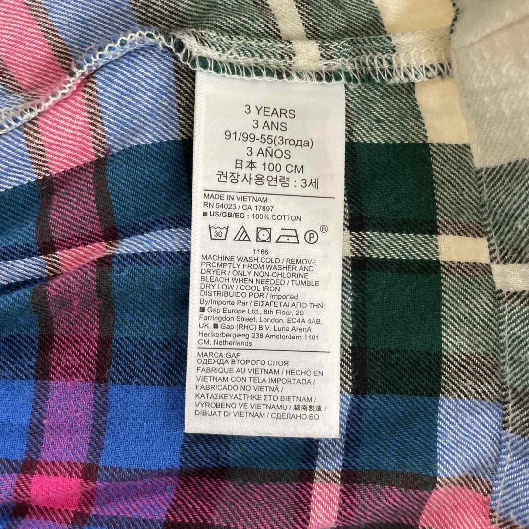 babyGAP(ベビーギャップ)のシャツワンピース100センチ キッズ/ベビー/マタニティのキッズ服女の子用(90cm~)(ワンピース)の商品写真