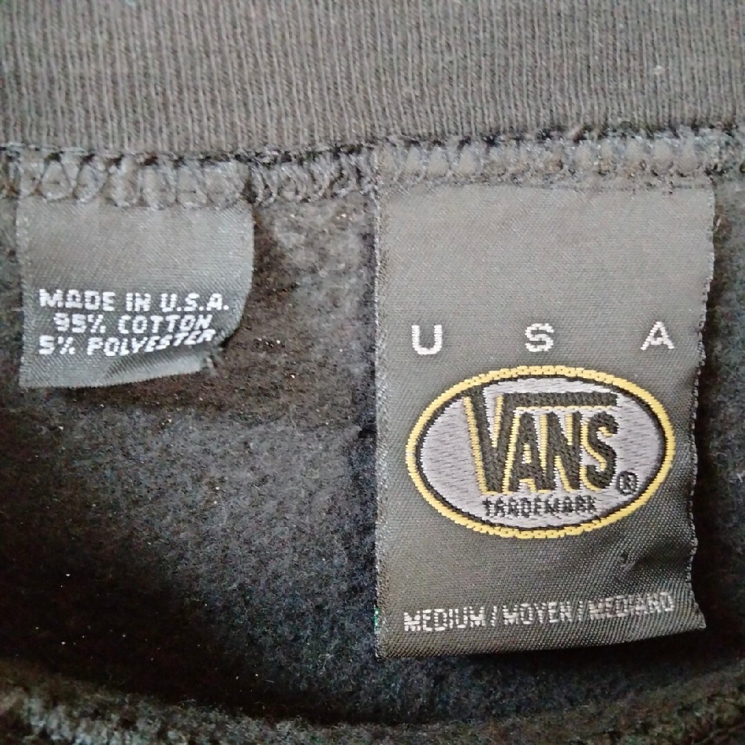 VANS(ヴァンズ)の90s USA デカロゴ　VANS スウェット　トレーナー　古着　ストリート メンズのトップス(スウェット)の商品写真
