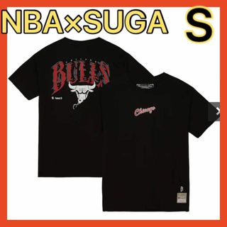 ボウダンショウネンダン(防弾少年団(BTS))のBTS シュガ コラボ Tシャツ シカゴブルズ NBA ユンギ ブラック 黒 L(Tシャツ(半袖/袖なし))