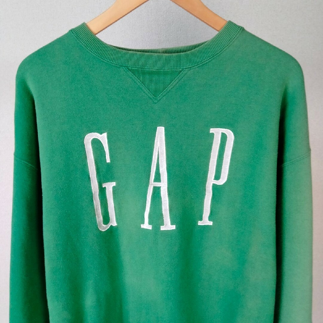 GAP(ギャップ)の90s oldgap GAP デカロゴ　ロゴ刺繍　スウェット　トレーナー　古着 メンズのトップス(スウェット)の商品写真