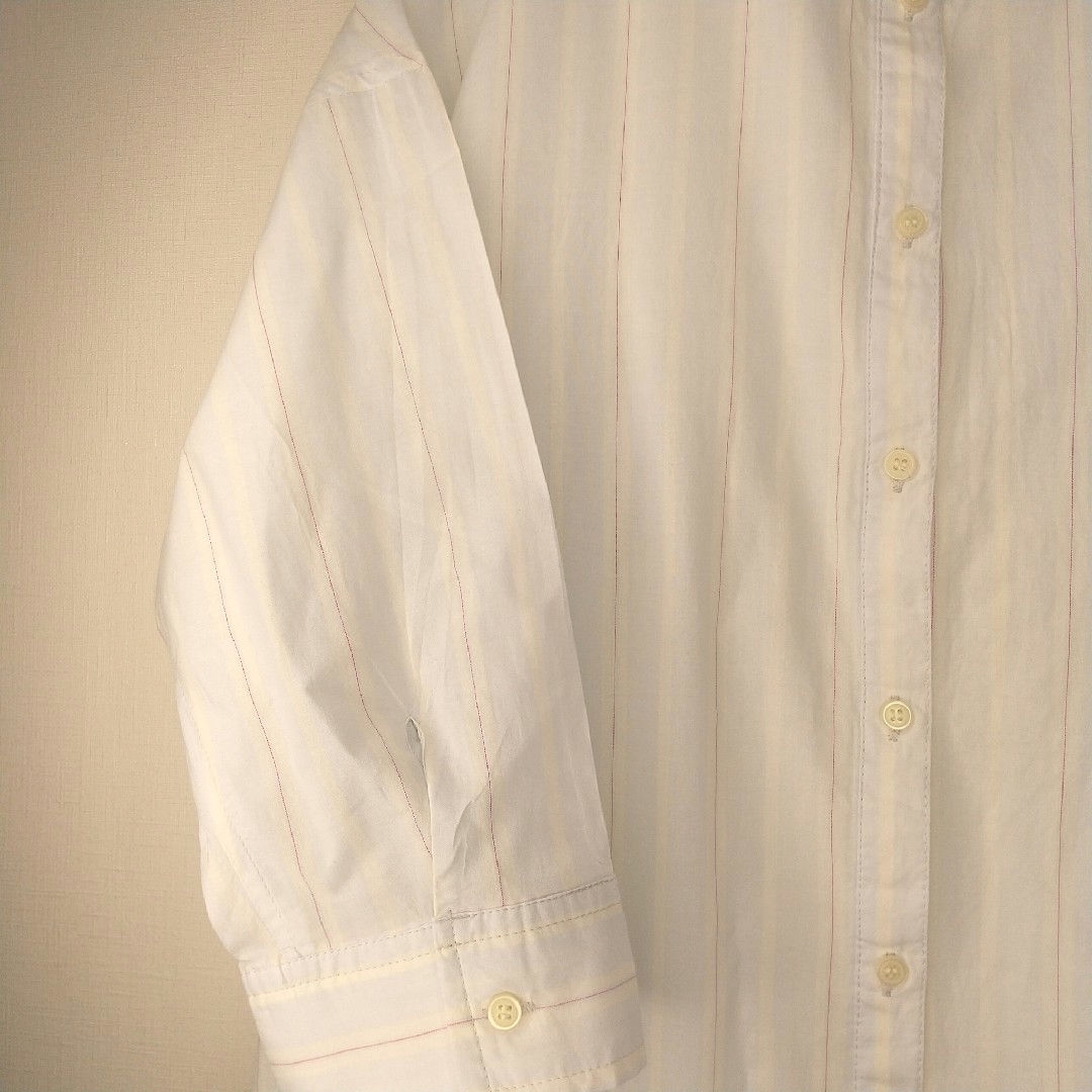 chocol raffine robe(ショコラフィネローブ)のショコラフィネローブ コットン 綿 シャツワンピース ブルー 白 赤 ストライプ レディースのワンピース(ロングワンピース/マキシワンピース)の商品写真