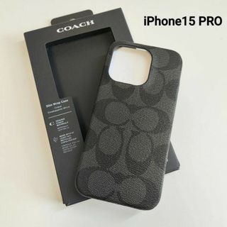 コーチ(COACH)の新品☆コーチ☆iPhone15 Pro ケース チャコール(iPhoneケース)