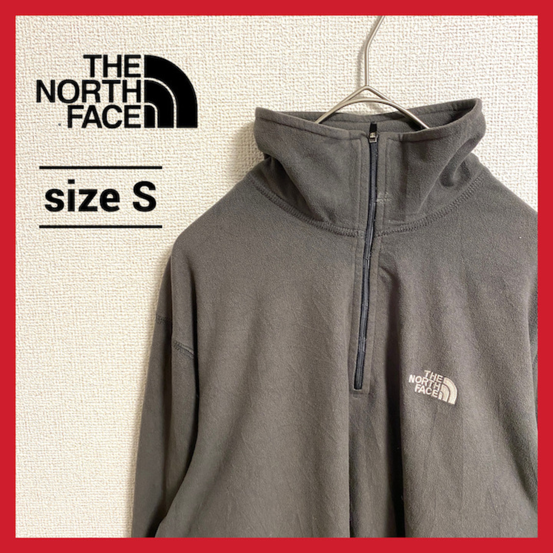 THE NORTH FACE(ザノースフェイス)の90s 古着 ノースフェイス フリース ハーフジップ 刺繍ロゴ S  メンズのジャケット/アウター(その他)の商品写真