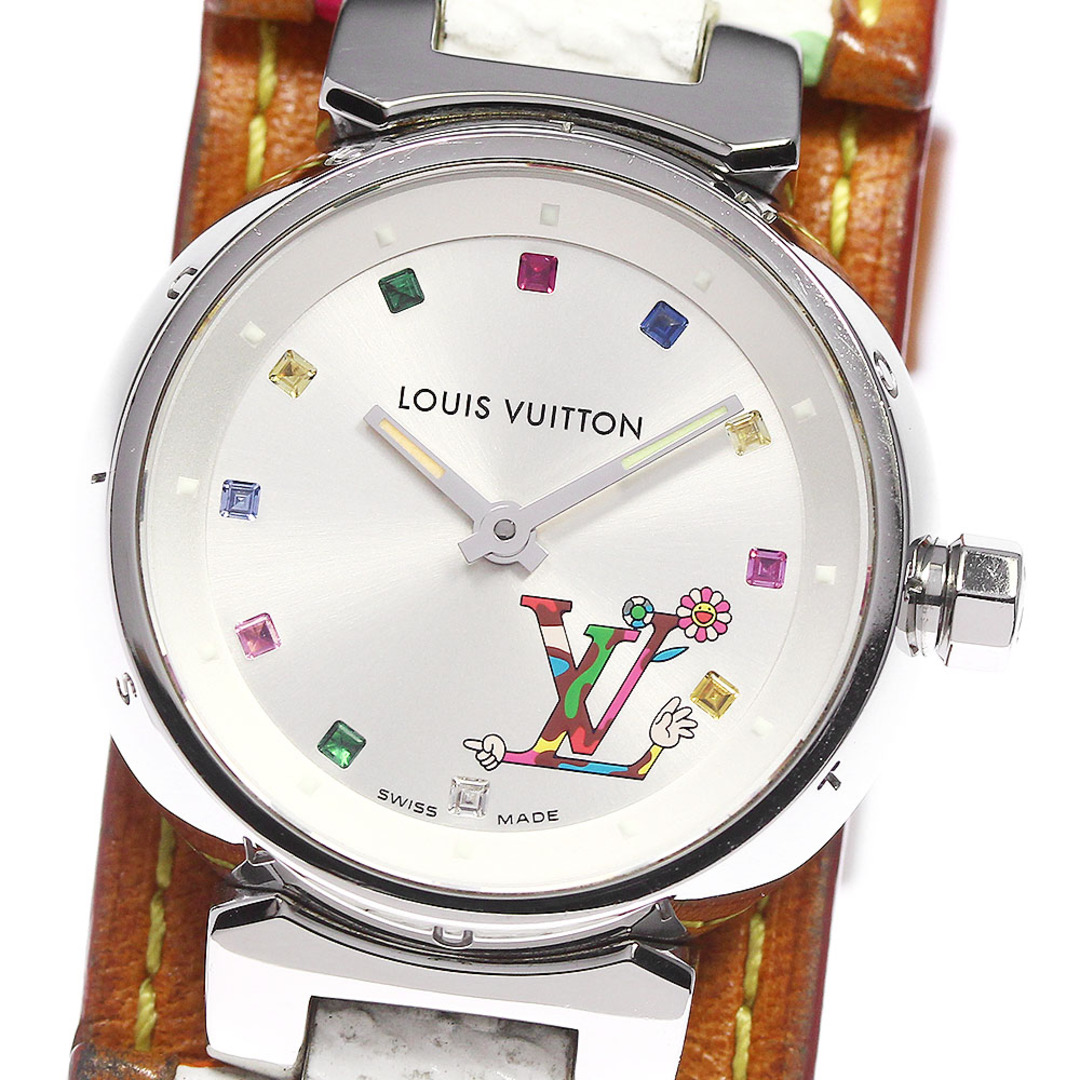 LOUIS VUITTON(ルイヴィトン)のルイ・ヴィトン LOUIS VUITTON Q12130 タンブール 村上隆コラボ マルチカラー クォーツ レディース _805702 レディースのファッション小物(腕時計)の商品写真