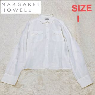 MARGARET HOWELL - MARGARET HOWELL 長袖　無地 リネン　シャツ　ホワイト　Sサイズ