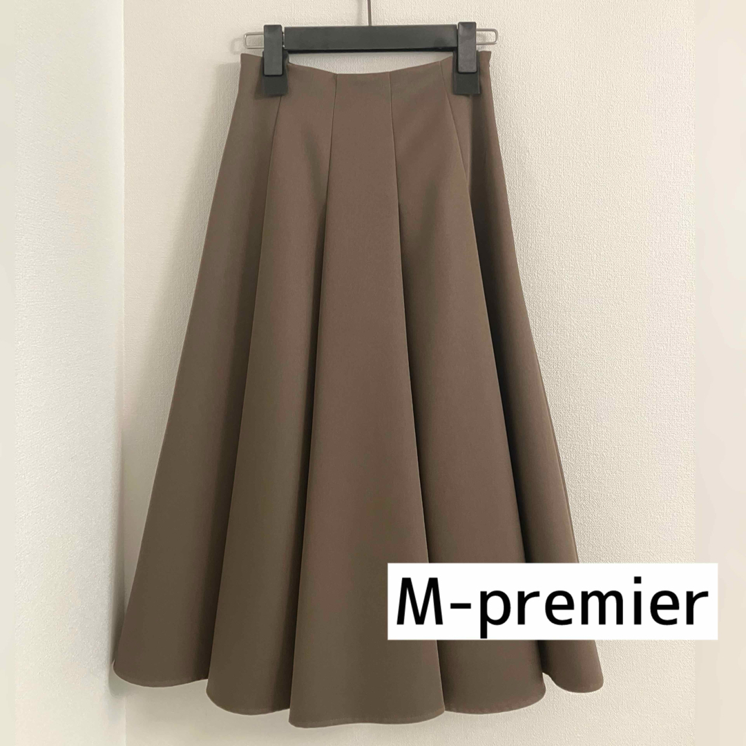 M-premier(エムプルミエ)のM-premier グログランタックスカート 34 m-i-d レディースのスカート(ひざ丈スカート)の商品写真