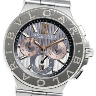 BVLGARI - ブルガリ BVLGARI DG42SWGCH ディアゴノ カリブロ 303 K18WGベゼル クロノグラフ 自動巻き メンズ 箱・保証書付き_815152