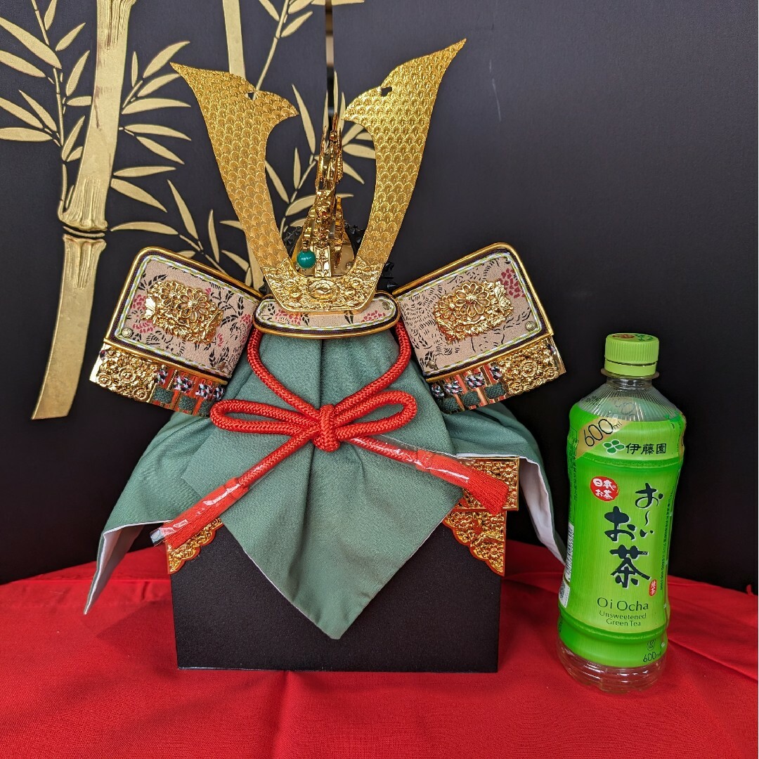 五月人形 兜飾り 龍 金色 緑色 ゴールド グリーン 鶯色 子どもの日 五月人形 兜飾り 龍 金色 緑色 ゴールド グリーン 鶯色 子どもの日