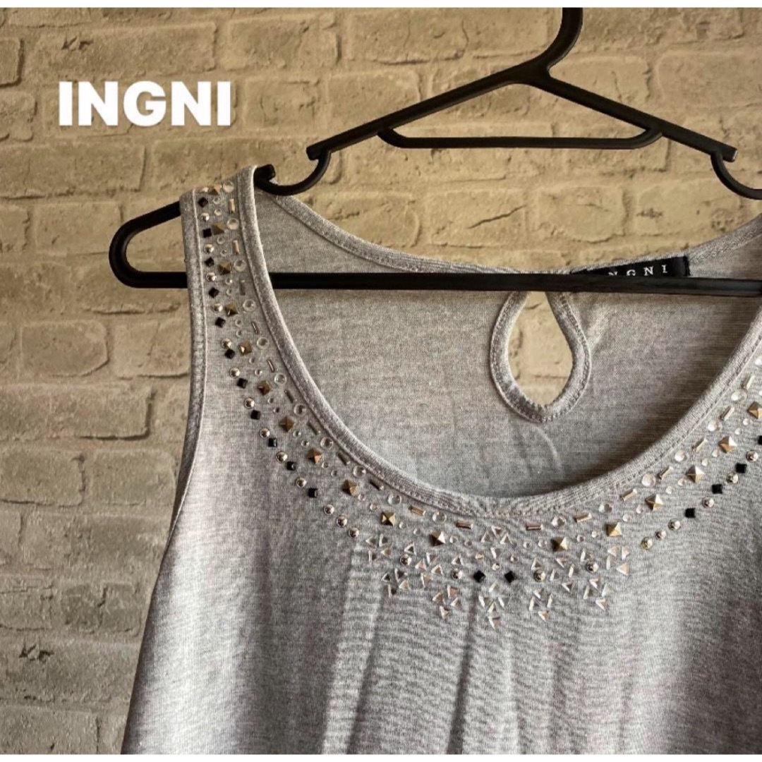 INGNI(イング)の【5/5処分】INGNI  ノースリーブ ロングワンピース レディースのワンピース(ロングワンピース/マキシワンピース)の商品写真