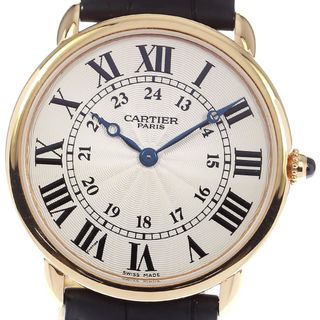 カルティエ(Cartier)のカルティエ CARTIER W1538051 ロンド ルイ カルティエ K18PG 手巻き メンズ 箱付き_804711(腕時計(アナログ))