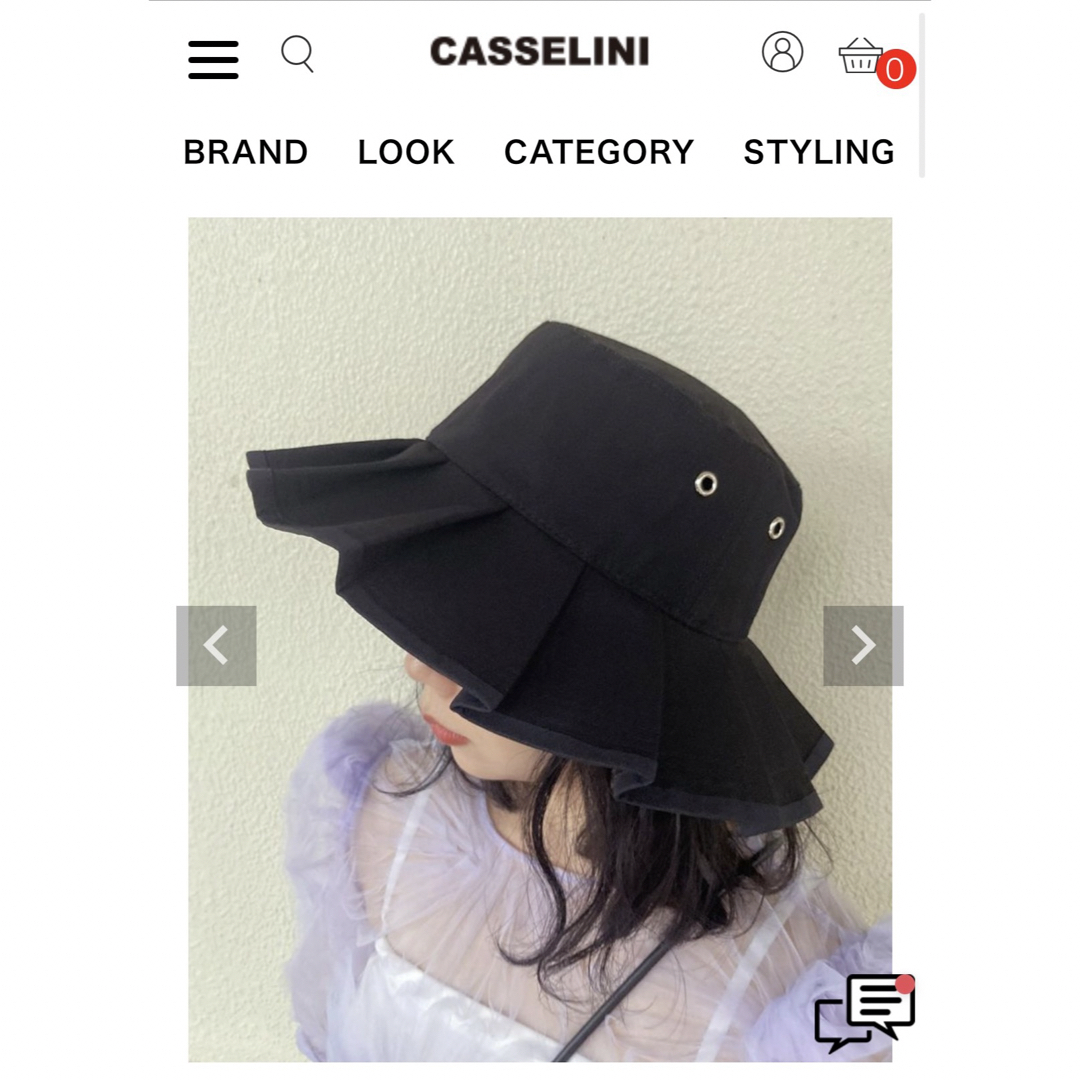 Casselini(キャセリーニ)の【Casselini】プリーツハット レディースの帽子(ハット)の商品写真