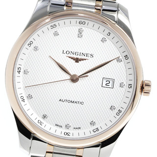 ロンジン(LONGINES)のロンジン LONGINES L2.893.5.77.7 マスターコレクション SS/K18PG 13Pダイヤモンド 自動巻き メンズ 良品 内箱・保証書付き_815107(腕時計(アナログ))